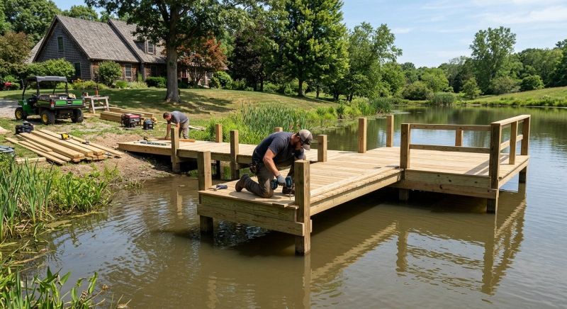 Pond Dock Installation in Roswell, GA